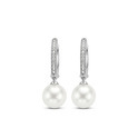 Ti Sento 7686ZI Silver earrings with Pearl and CZ stones