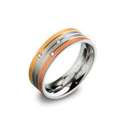 Boccia 0135-02 Titanium ring Tricolor
