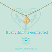 Heart to get N259TOL15G everything is connected necklace tree of life goldplated