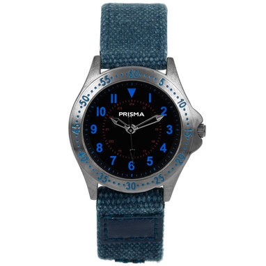 Prisma CW.256 Jongens Horloge Bolk Blauw Canvas