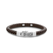 Buddha to Buddha 162BR Komang Small Leather Bracelet Brown