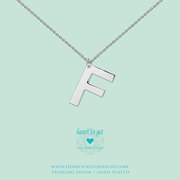 Heart to get LB147INF16S Big Initial letter F including necklace (40 + 8cm) silver
