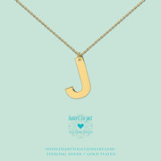 Heart to get LB151INJ16G Big Initial letter J including necklace (40 + 8cm) goldplated