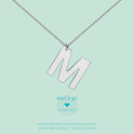 Heart to get LB154INM16S Big Initial letter M including necklace (40 + 8cm) silver