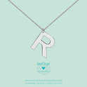 Heart to get LB159INR16S Big Initial letter R including necklace (40 + 8cm) silver