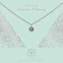 Heart to get N306OGL16S necklace one gemstone, Labradorite protection & energy silver