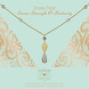 heart-to-get-n319gcls16g-necklace-gemstone-with-charm-hamsa-teardrop-gemstone-smokey-topaz-inner-strength-positivity-goldplated 1