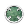 Mi Moneda SW-BELI-11-L Belize Green Stainless Steel Disc With Special Cut And Swarovski Crystals 1