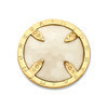Mi Moneda SW-BELI-24-L Belize Ivory Stainless Steel Gold Plated Disc With Special Cut And Swarovski Crystals 1