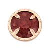Mi Moneda SW-BELI-25-L Belize Bordeaux Stainless Steel Rosegold Plated Disc With Special Cut And Swarovski Crystals 1