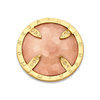 Mi Moneda SW-BELI-52-L Belize Peach Stainless Steel Gold Plated Disc With Special Cut And Swarovski Crystals 1