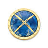 Mi Moneda SW-DUE-40-L Duende Pacific Blue Rock, Stainless Steel Gold Plated Disc With Swarovski Crystals 1