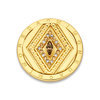 Mi Moneda SW-MIR-02-M Mira Stainless Steel Gold Plated Disc With Studs And Swarovski Crystals 1