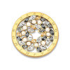 Mi Moneda SW-ROS-42-M Rosa Champagne Stainless Steel Gold Plated Open Disc With Swarovski Crystals 1