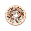 Mi Moneda SW-ROS-52-M Rosa Peach Stainless Steel Rosegold Plated Open Disc With Swarovski Crystals 1