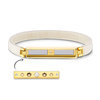 Take what you need TWYN-BRA-BOHO-24-19 Boho Bracelet Ivory Stainless Steel Gold Toned With Colorful Silk Yarn 1