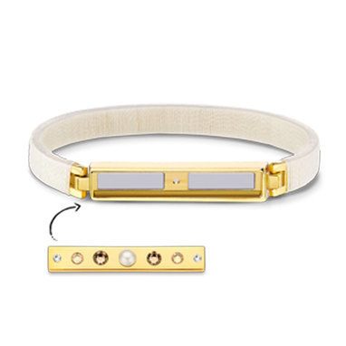 Take what you need TWYN-BRA-BOHO-24-19 Boho Bracelet Ivory Stainless Steel Gold Toned With Colorful Silk Yarn