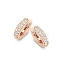 Ti Sento 7210ZR Pinkgoldplated sterling silver earrings with CZ