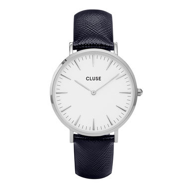CLUSE CL18232 La Bohème Silver White Midnight Blue horloge