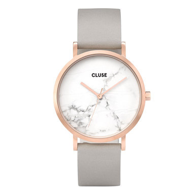 CLUSE CL40005 La Roche Rose Gold White Marble Grey horloge