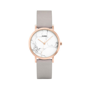 CLUSE CL40103 La Roche Petite Rose Gold White Marble Grey horloge