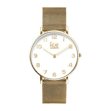 Ice-Watch IW012707 ICE City Milanese - Gold shiny - White dial - Small - 2H horloge