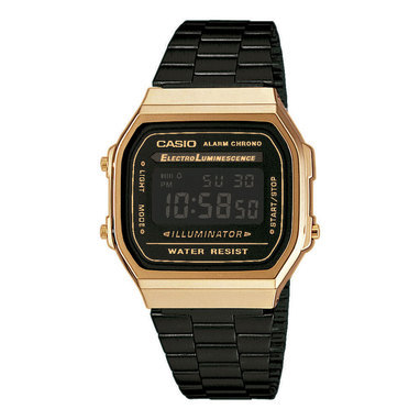 Casio A168WEGB-1BEF Retro Collection Illuminator horloge