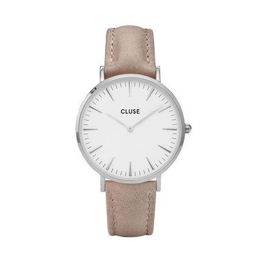 CLUSE CL18234 La Bohème Silver White Hazelnut horloge