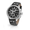 TW Steel CE7001 45mm steel case chrono date black dial black leather strap horloge 1