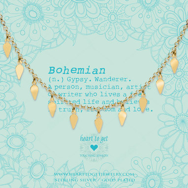Heart to get BO242NTDR17G necklace dangling drops goldplated Bohemian