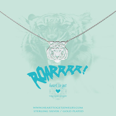 Heart to get BO257NFT17S necklace filligree tiger silver Roar!