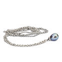 Trollbeads TAGFA-00056 -TAGFA-00062 silver necklace with peacock pearl [60 -120 cm]