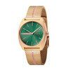 Esprit ES1L035M0085 Spectrum Green Rosegold Mesh horloge 1