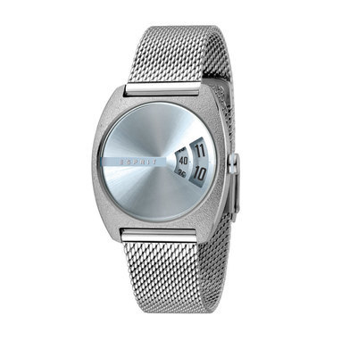Esprit ES1L036M0045 Disc Blue Silver Mesh horloge