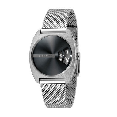 Esprit ES1L036M0065 Disc Black Silver Mesh horloge