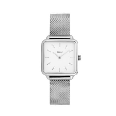 CLUSE CW0101207003 La Garçonne Silver Mesh-White horloge