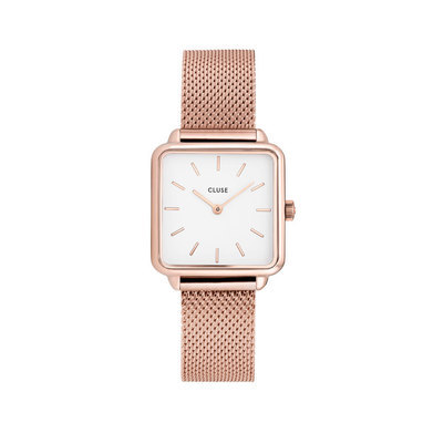 CLUSE CW0101207001 La Garconne Rose Gold Mesh-White horloge