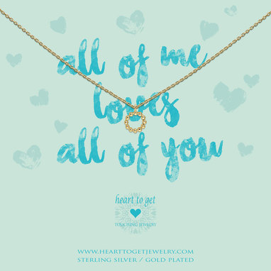 Heart to get N386CIR18G Necklace circle all of me loves all of you gold