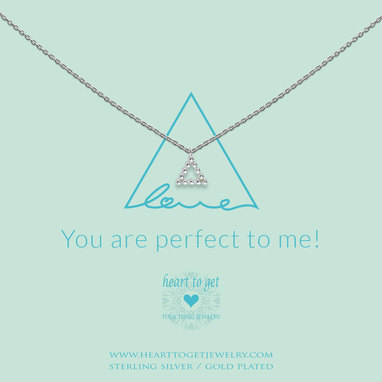 Heart to get N387TRI18S Necklace triangle You are perfect to me! silver