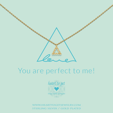 Heart to get N387TRI18G Necklace triangle You are perfect to me! gold