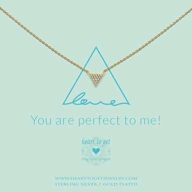 Heart to get N390TRZ18G Necklace triangle zirkon shine like you never did before gold