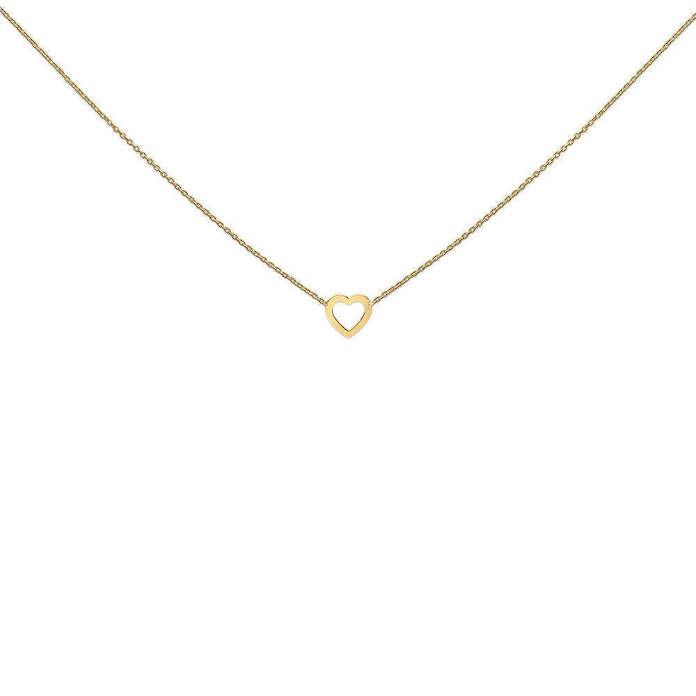 Heart to get NG04OPH18 Necklace open heart 14 krt gold
