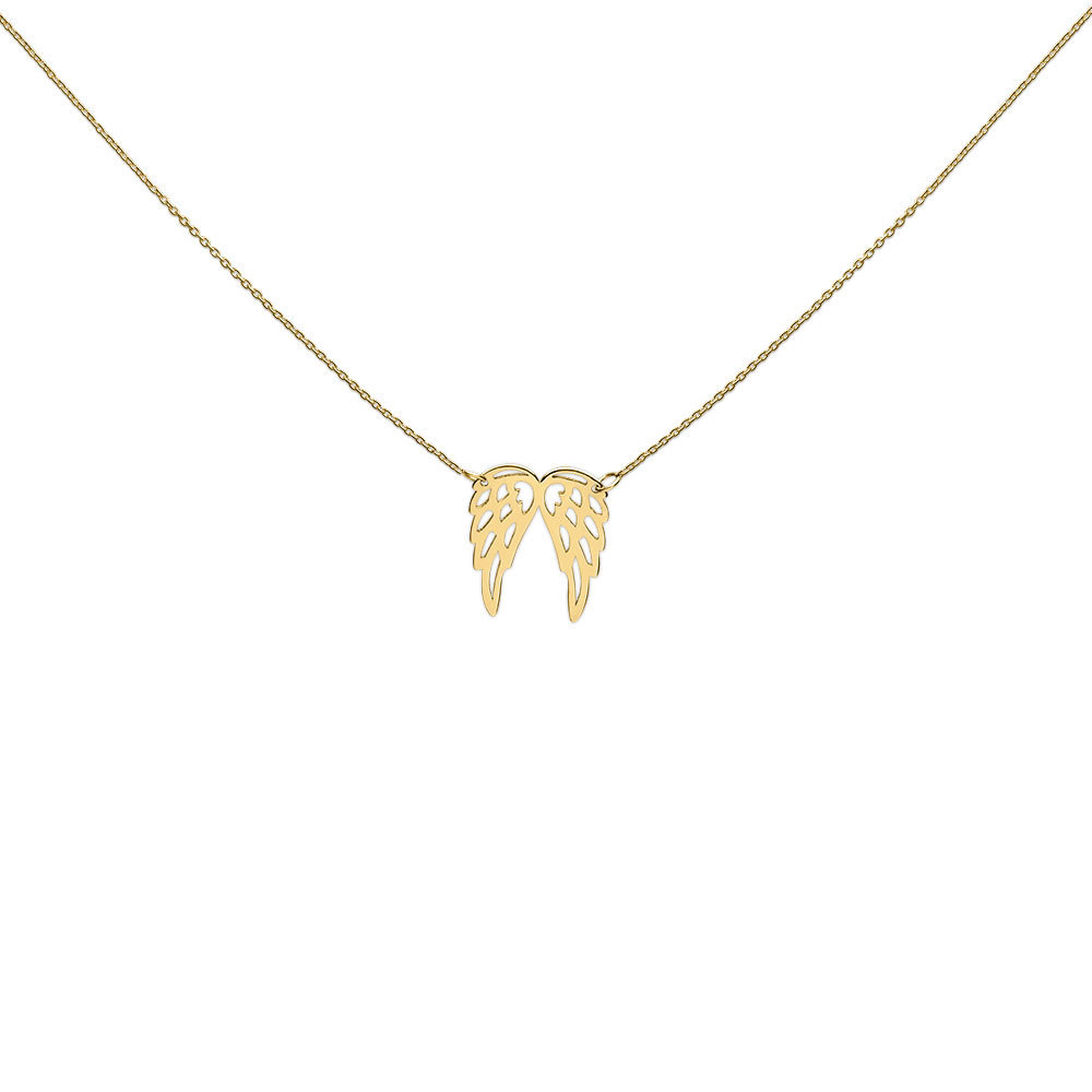 Heart to get NG13ANG18 Necklace angelwings 14 krt gold