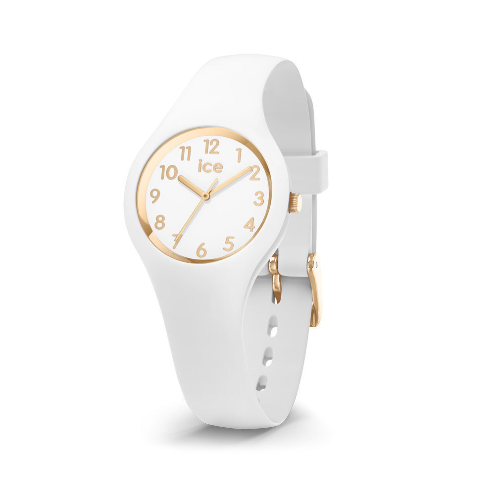 Ice-Watch IW015341 Ice-Glam White Gold Numbers Extra small 28 watch | WatchesnJewellery.com