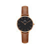Daniel Wellington DW00100222 Classic Petite 28 mm Durham Black rosegold horloge 1