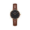 Daniel Wellington DW00100225 Classic Petite 28 mm St.Mawes Black rosegold horloge 1