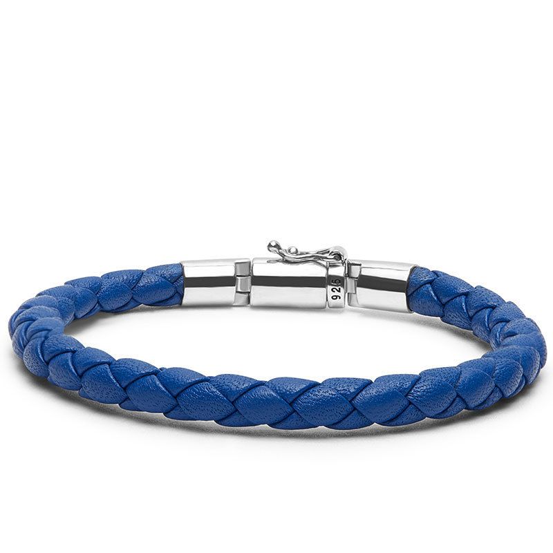 Buddha to Buddha J545BU Ben XS Round Leather Blue armband
