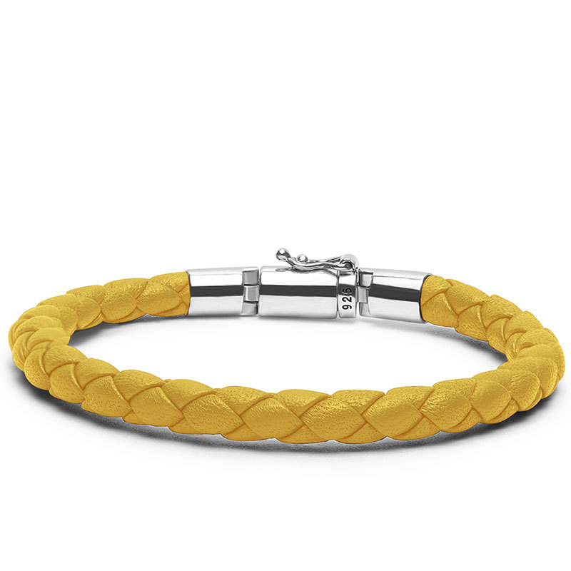 Buddha to Buddha J545YE Ben XS Round Leather Yellow armband