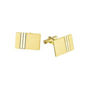Huiscollectie 4017327 golden cufflinks rectangular