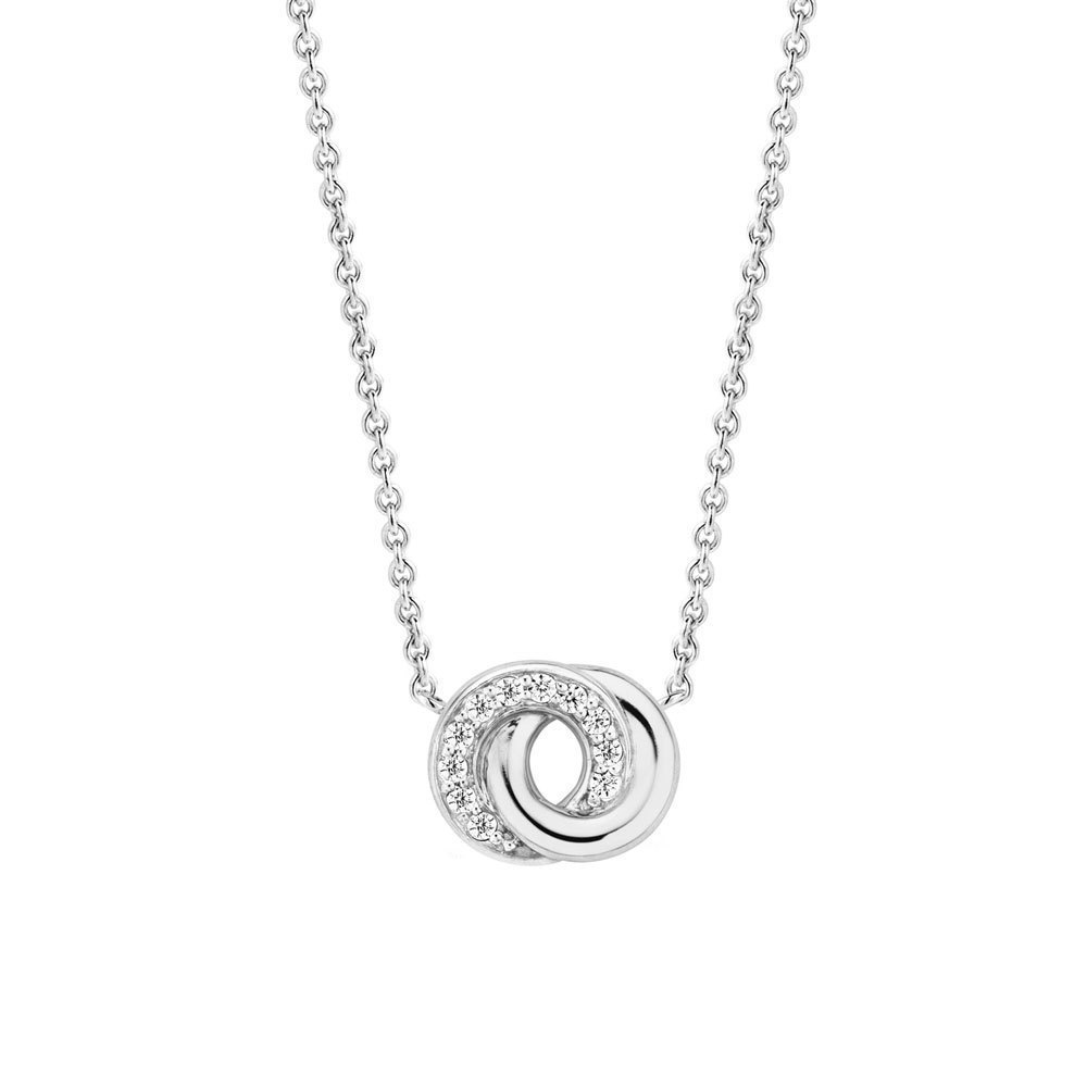 Ti Sento Milano Cross Shaped Linked Gold & Silver Milano Necklace | Giving Tree Gallery